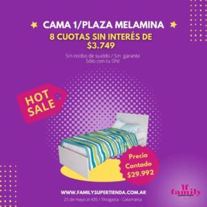 Cama De 1 Plaza Melamina