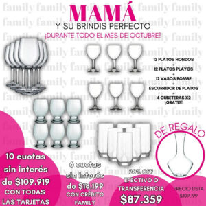 Copas de brindis para mama