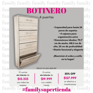 Botinero 4 puertas