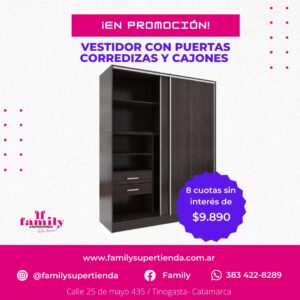 Placar/Vestidor puertas corredizas