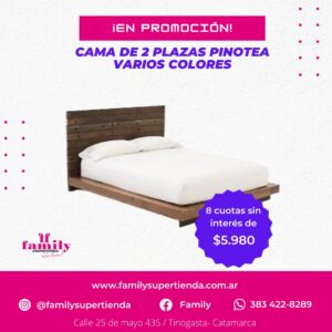 Cama 2 plazas Pinotea