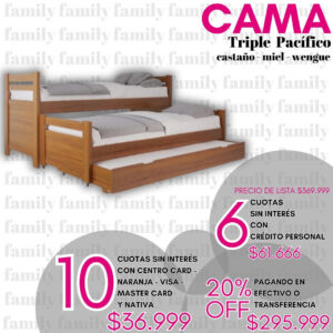 Cama triple pacifico