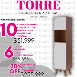 Torre escandinava 2 puertas