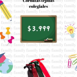 Corbatas colegiales tejidas