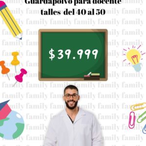 Guardapolvo para docente, talles del 40-50