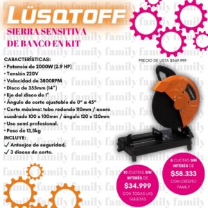 Sierra sensitiva de banco en kit