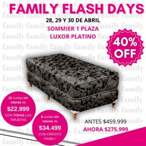 Sommier 1 plaza luxor platino